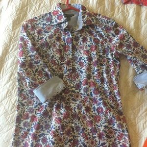 Colorful collared Chaps blouse